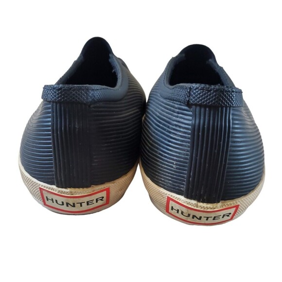 HUNTER Rubber Black Slip On Rain Shoes Loafers Black Men US 12 UK 11 Waterproof main image 7